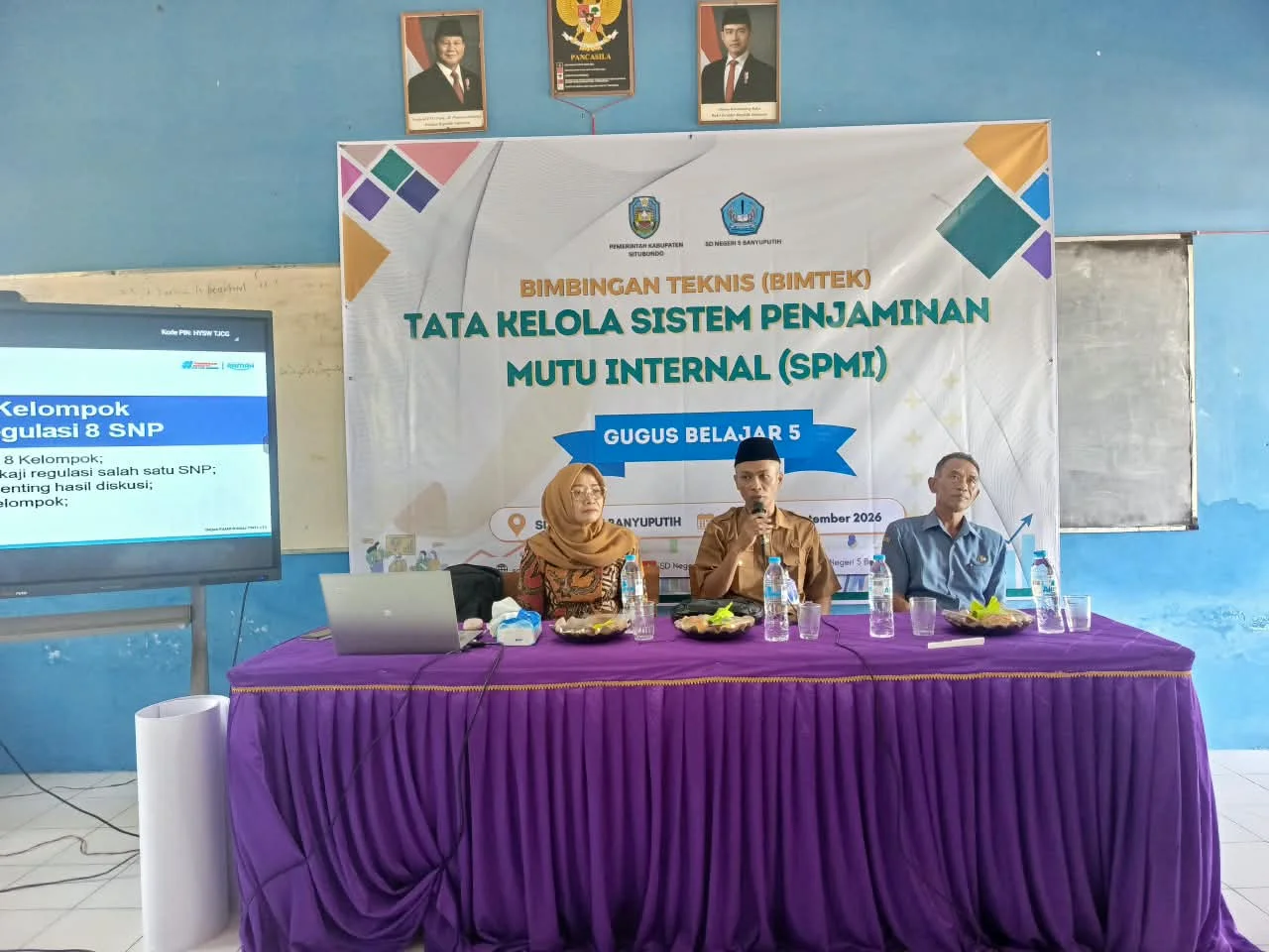 Tingkatkan Mutu Pendidikan, SDN 5 Banyuputih Gelar Bimtek SPMI BOSKIN Gugus Belajar 5
